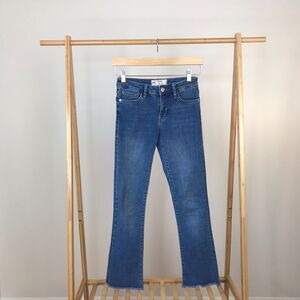 Free People • High Waist Crop Straight Leg Jeans